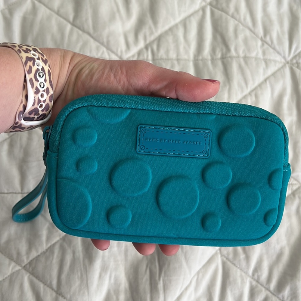 Marc Jacobs Teal Zip Around clutch small